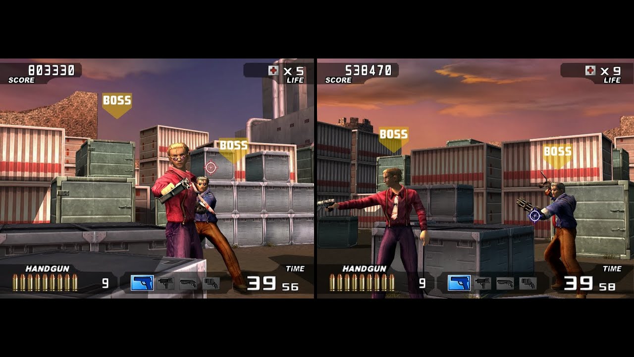 Time Crisis 3 PlayStation 2 two player Co-op 60fps
