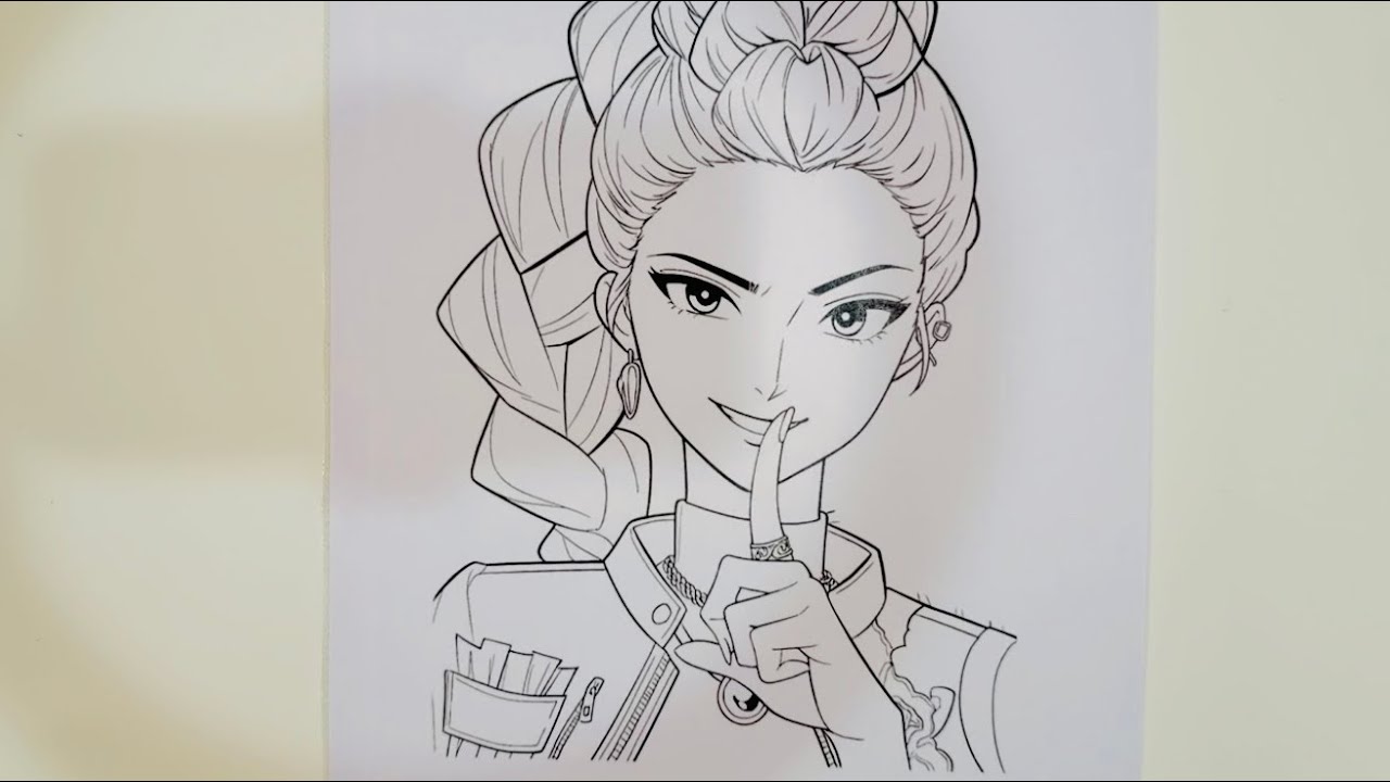 Coloring K-Pop Demon Hunters Coloring Pages!        Rumi HUNTRIX Coloring | Golden |