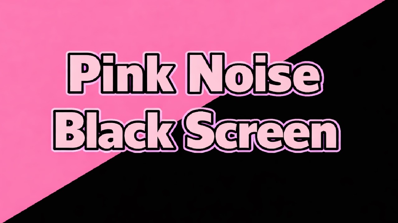 Pink Noise Black Screen — 8 Hours | Deep Sleep, Relaxation & Noise Blocking