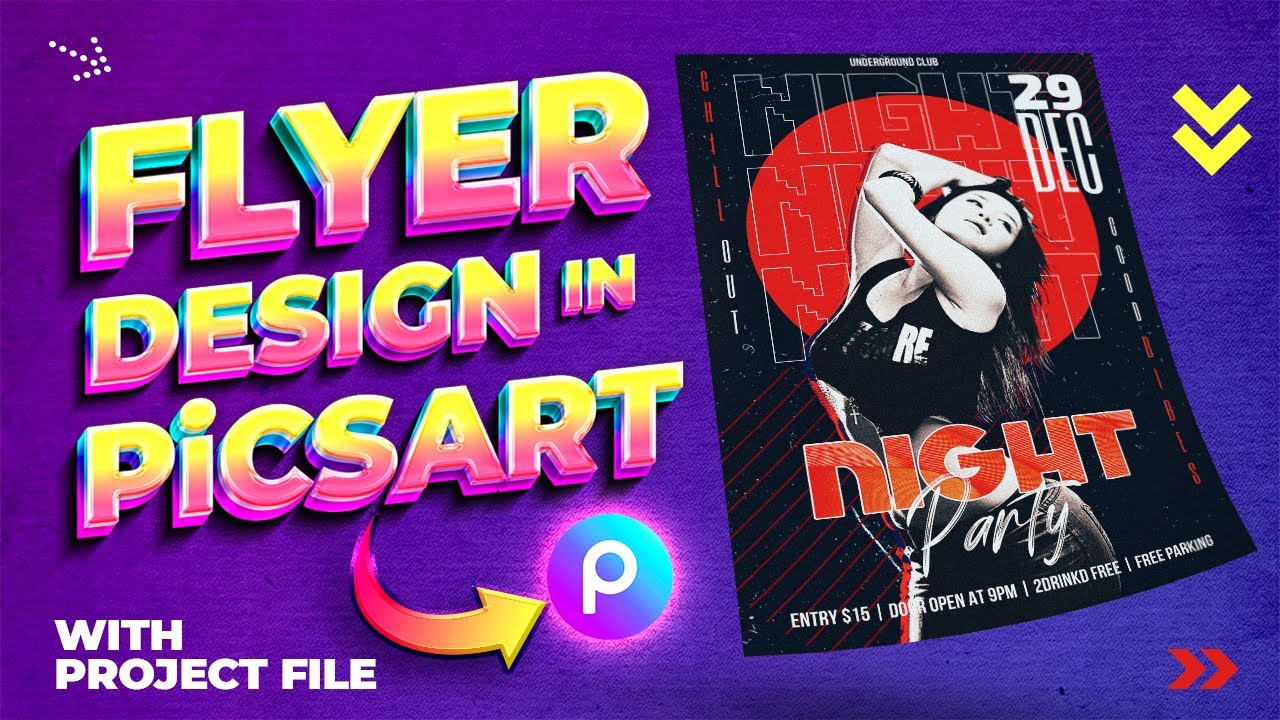Flyer Design in Android / ISO | Party Flyer Design Tutorial | Like Photoshop