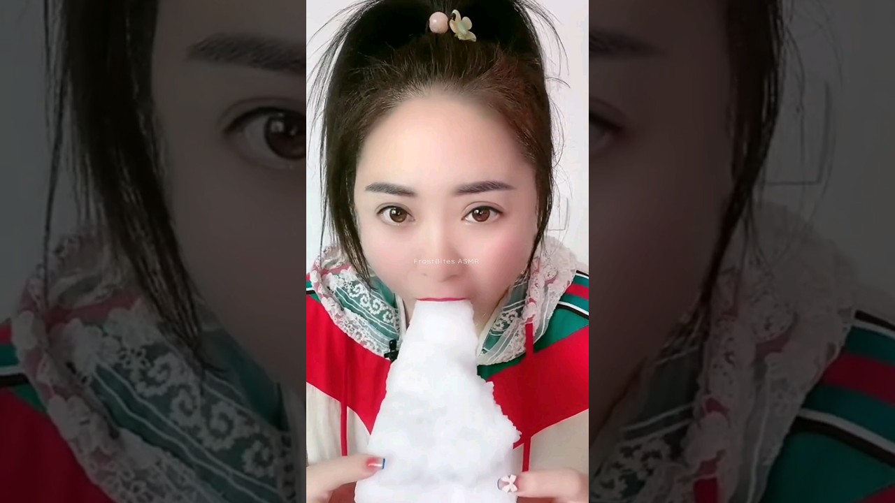 WHITE ICE EATING ASMR / ONLY BITES