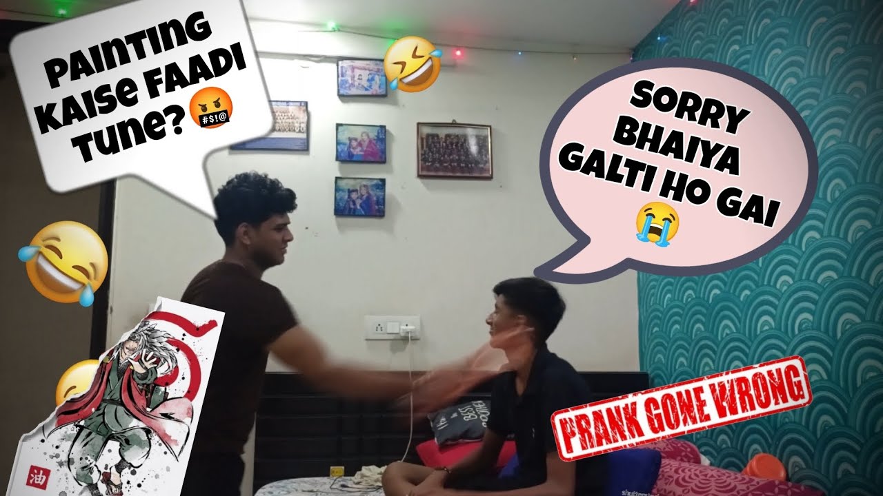 Painting faad Di Vansh ne 😱😱/ Prank on Elder brother🤬/ Prank Gone Wrong ❌😭
