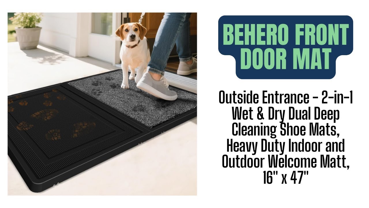 This 2-in-1 Door Mat Scrubs & Dries Shoes Instantly! | BEHERO Entry Mat Review