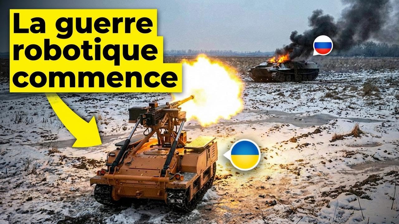 L&rsquo;arm&eacute;e de robots ukrainiens r&eacute;alise une premi&egrave;re mondiale sur le front contre la Russie