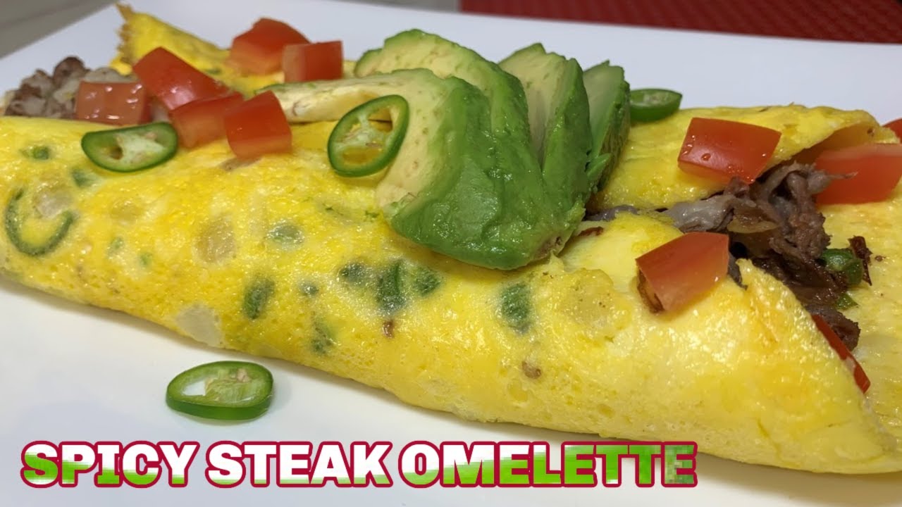 Spicy Chili Omelette - Tasty and Easy Omelette Recipe - How To Make Steak Omelette - IHop style