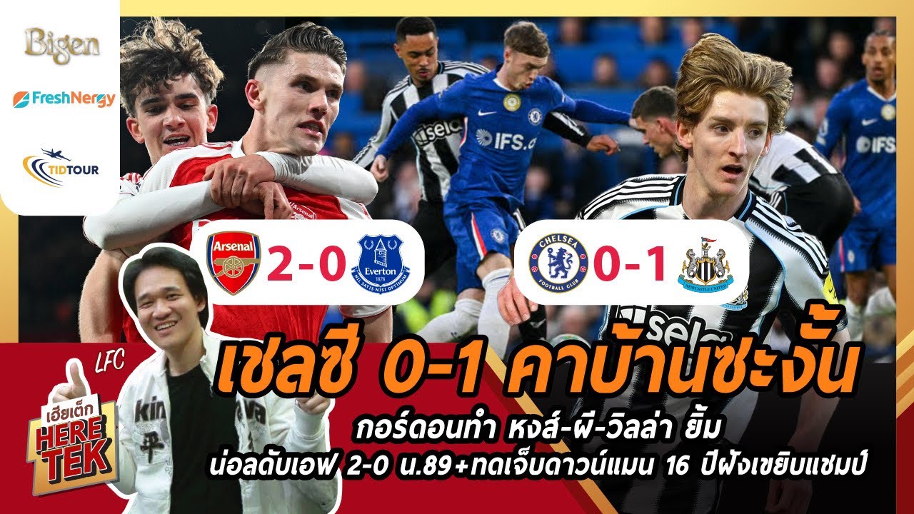 เชลซี0-1คาบ้านซะงั้น กอร์ดอนทำหงส์-ผี-วิลล่ายิ้ม,น่อลดับเอฟ2-0ดาวน์แมนเด็ก16ปีจ่าย-ยิงฝังเขยิบแชมป์