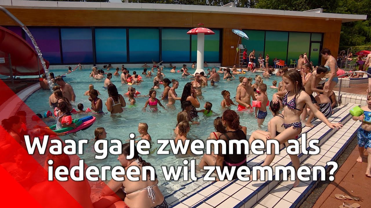 Het is dringen in zwembad Stappegoor tijdens de hitte