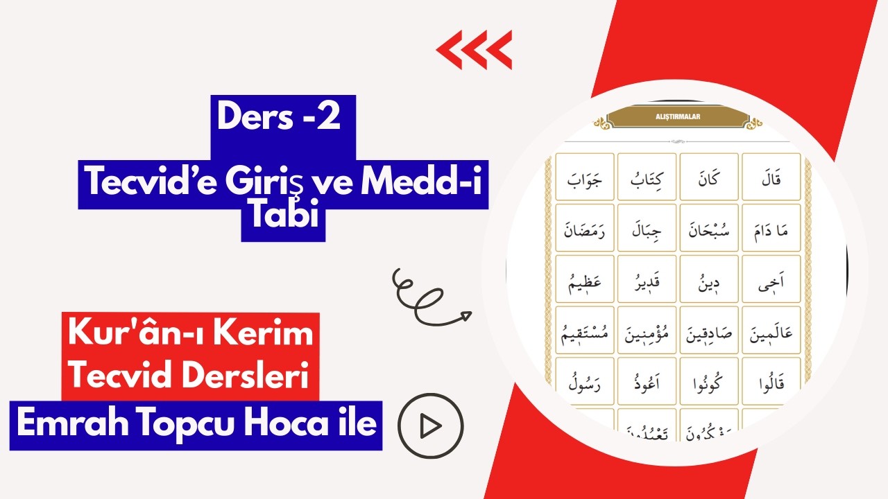 Tecvid'e Giriş ve Medd-i Tabi - Tecvid Dersleri 2