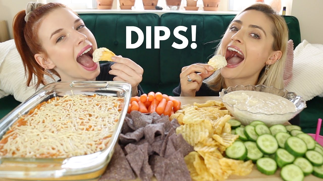 CHIPS AND DIPS MUKBANG (Buffalo Chicken & French Onion Dip)