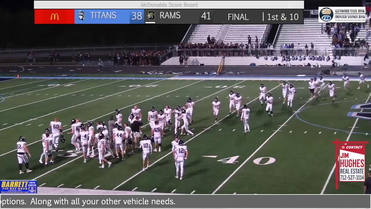 Glenwood @ Lewis Central Varisty Football - KMA X-Stream/Fuller Digital Solutions