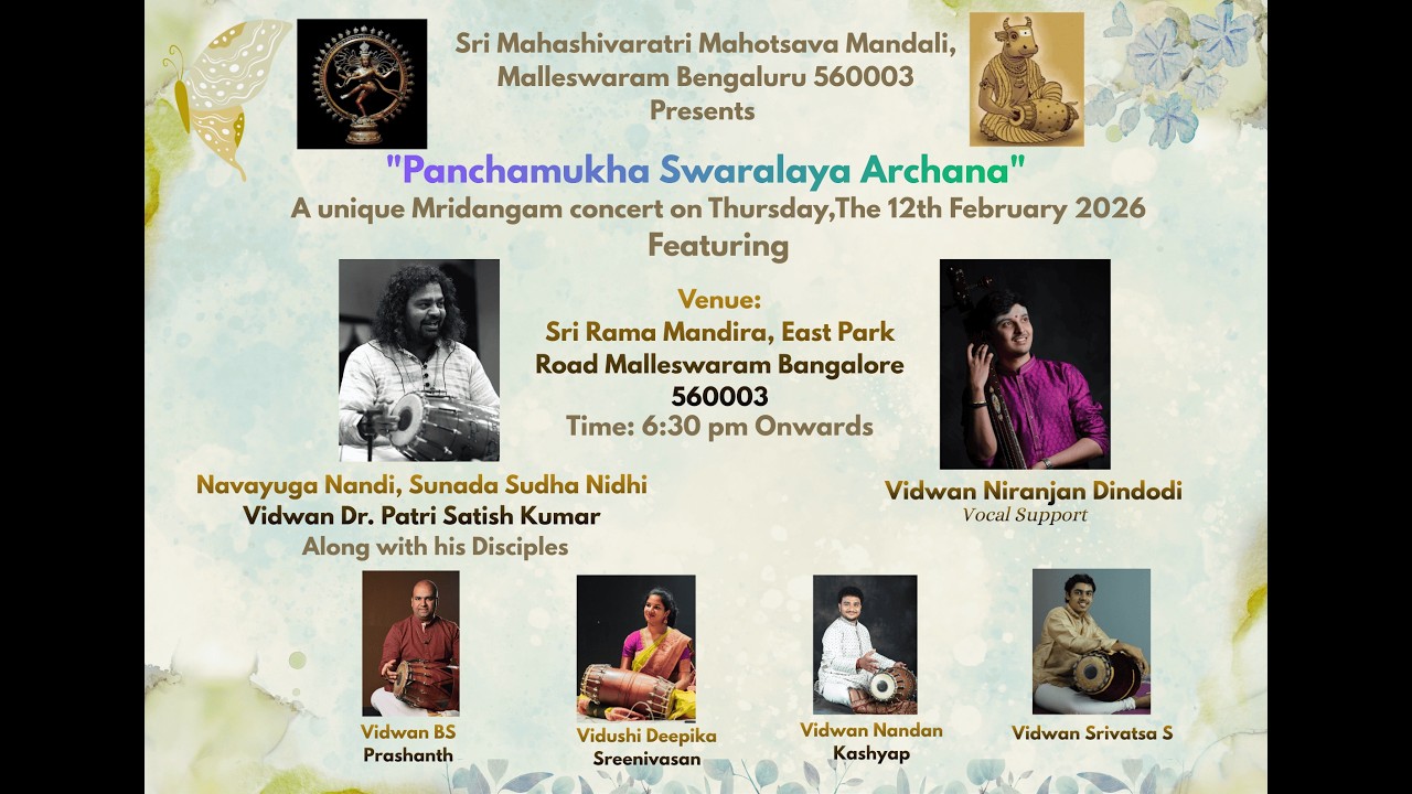 Panchamukha Swaralaya Archana 🔥 | Patri Satish Kumar & Disciples | Carnatic Rhythm Masterpiece