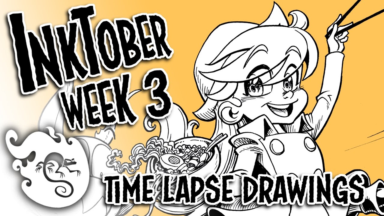 Inktober 2016 - Week 3 - Time Lapse Drawings by Chris Wharton