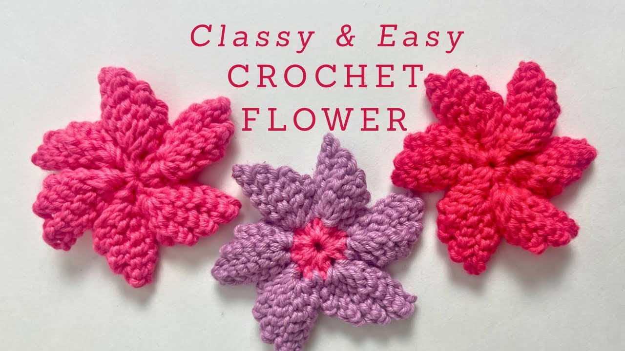 How to crochet a beautiful flower? Easy crochet flower tutorial & satisfying stitch 