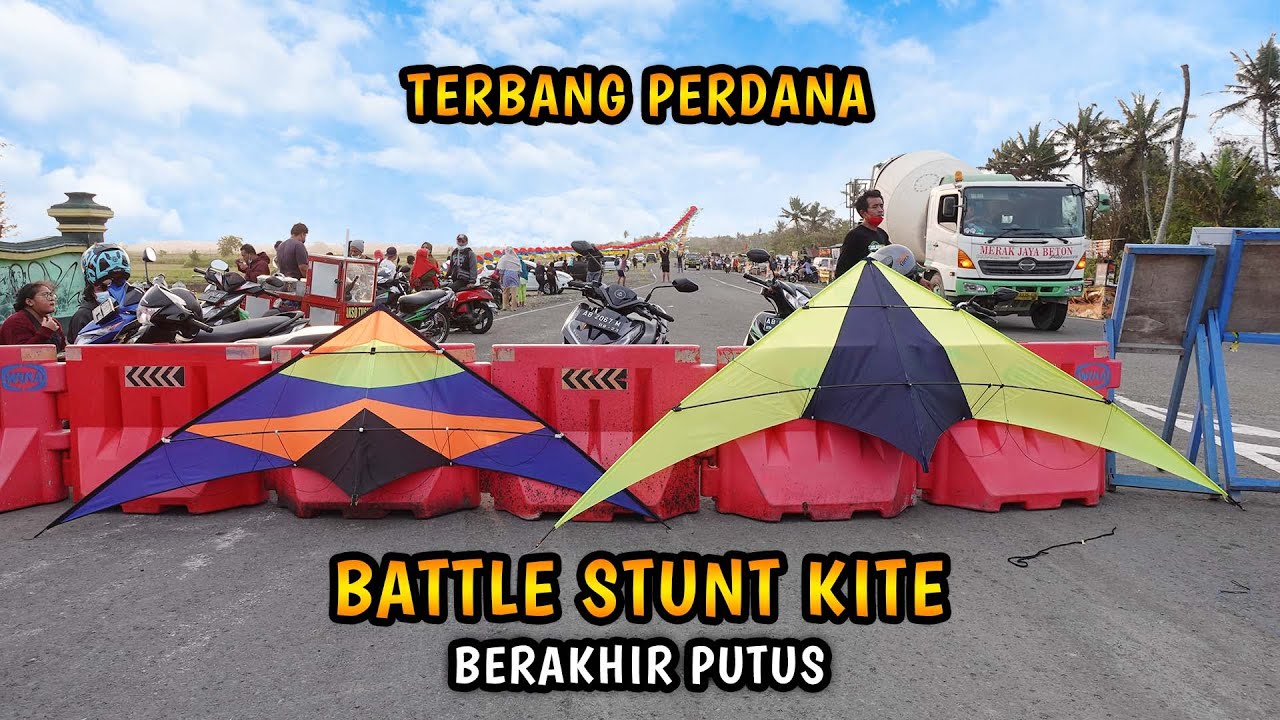 CARA MERAKIT DAN BATTLE LAYANGAN STUNT KITE SAMPAI PUTUS DI JLS BANTUL