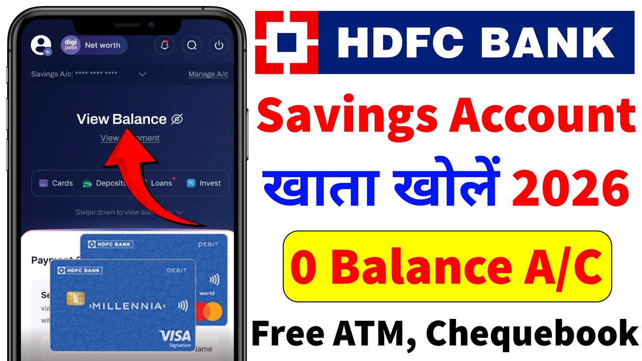 HDFC Bank Account Opening Online - 2026 | How to Open HDFC Saving Account Online