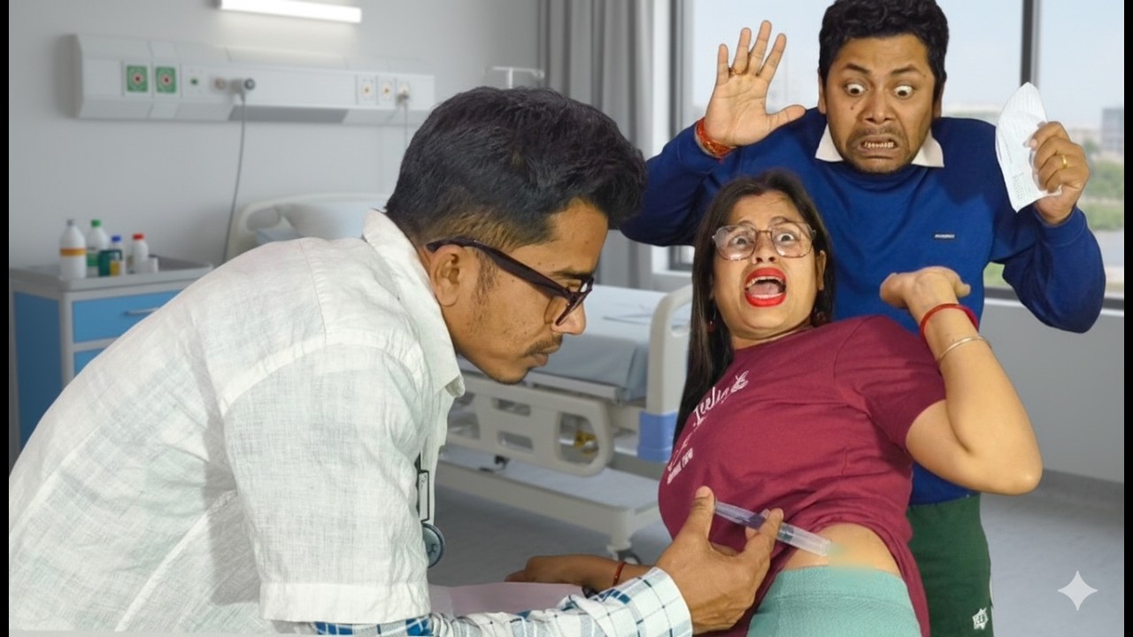 Doctor ne injection Laga Diya #viralinjection #injectionvideo #funnyinjection