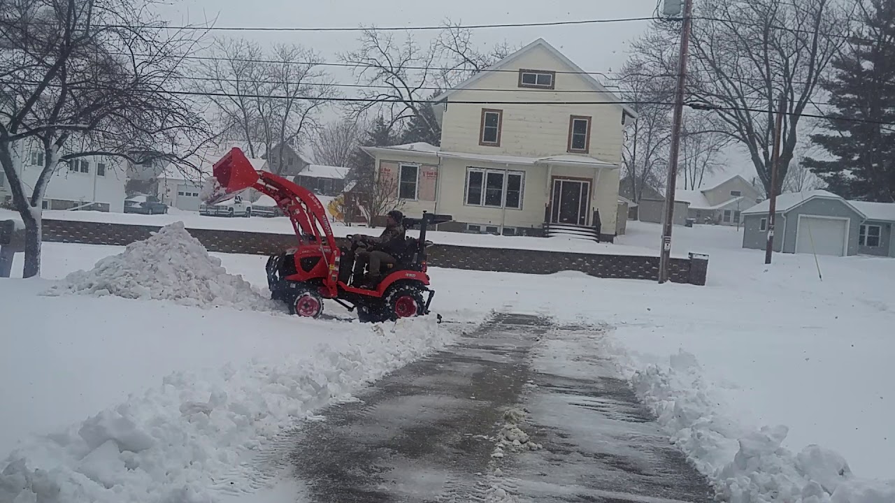 Clearing snow with my Kubota BX2380