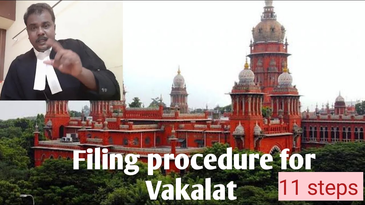 Filing procedure for VAKALAT
