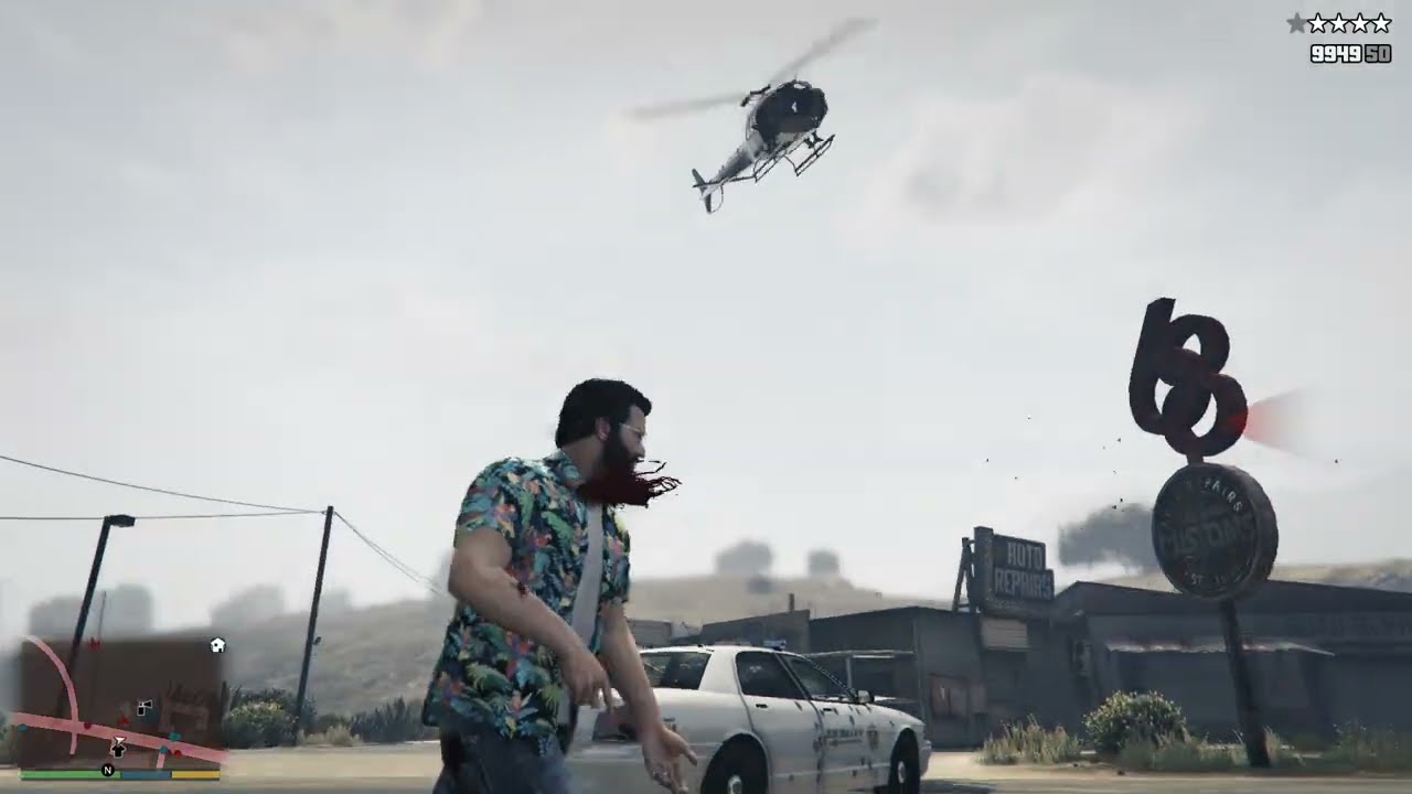 GTA 5 Michael's Store Robbery + Epic Five Star Wanted Level Escaped