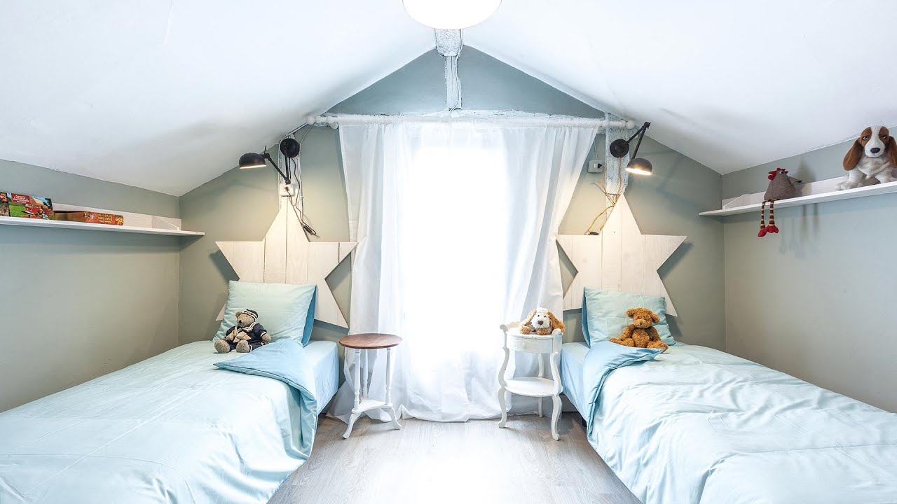 Habitación infantil doble con estrellas - Programa completo - Decogarden