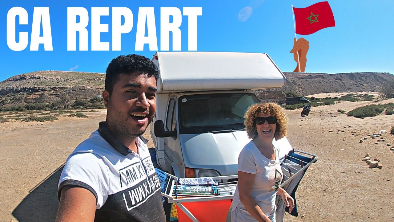 112-on poursuit le voyage de Imsouane a Tamri ( en camping-car au Maroc )