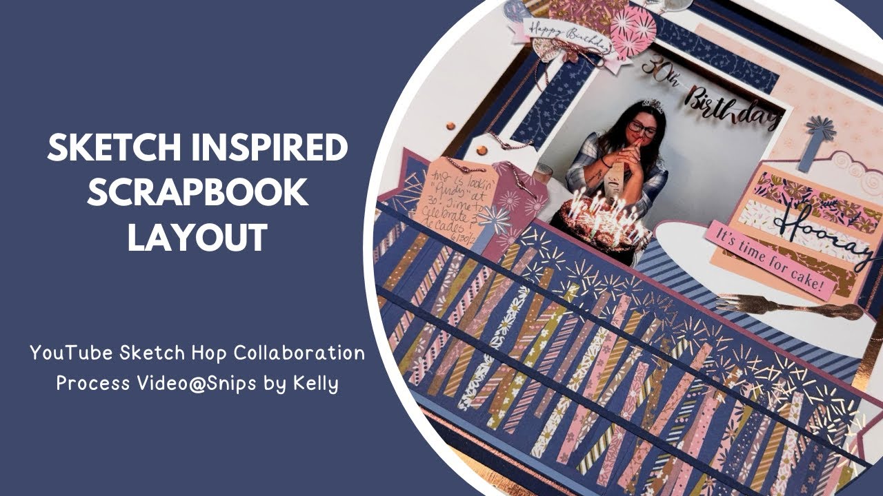 Sketch and Card Inspired Scrapbook Layout