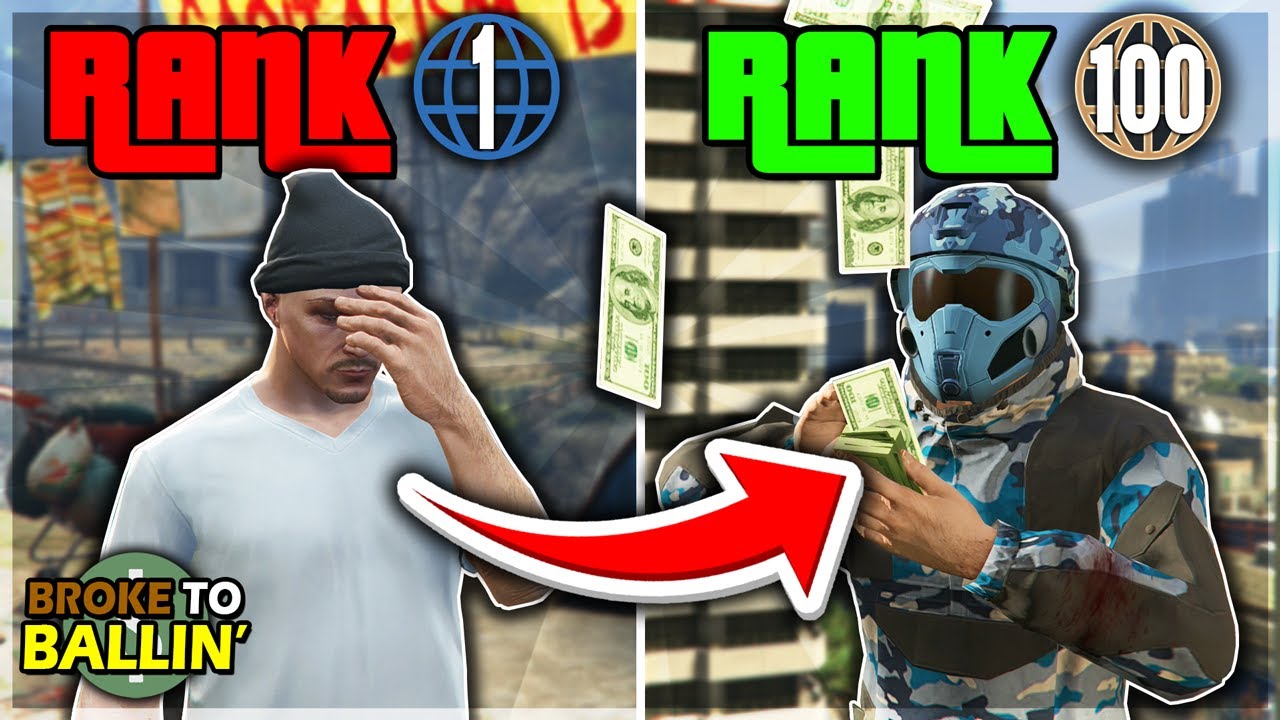 How I Reached RP Rank 100!!! | Broke to Ballin' #32 - GTA Online E&E