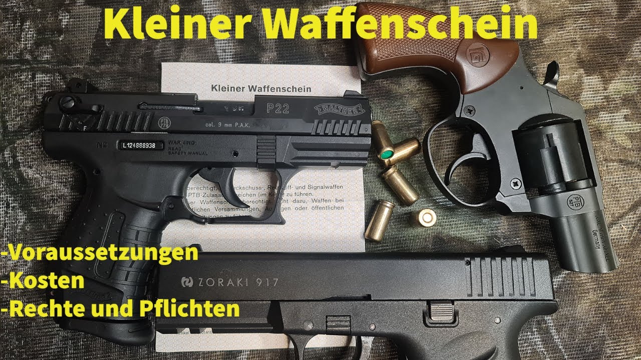 Kleiner Waffenschein: Infos, Beantragen, Kosten, Voraussetzungen zum führen von Schreckschusswaffen