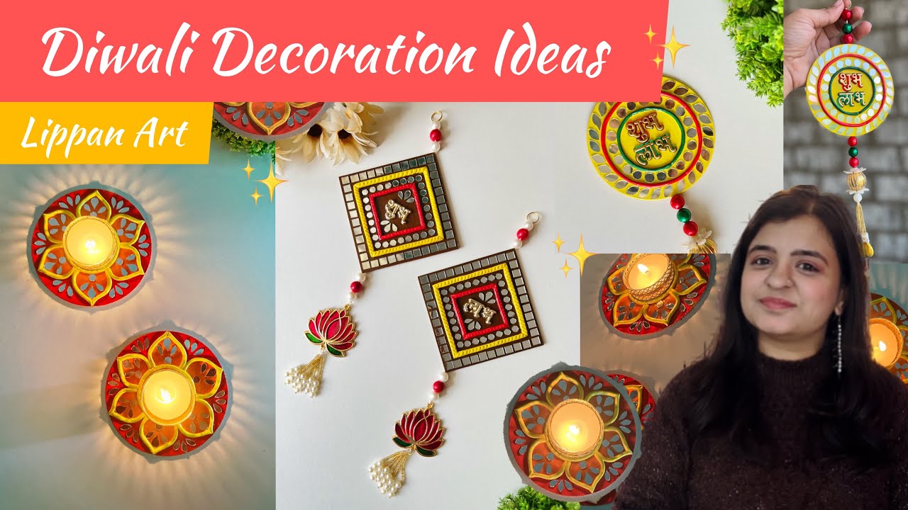 Diwali decor DIY Ideas for home | Lippan Art for Diwali decoration | Festival Decoration