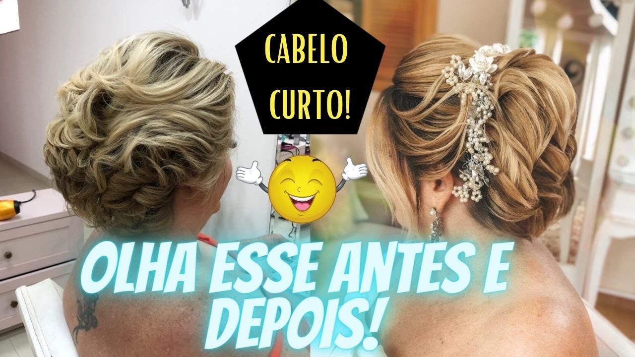 Penteado em cabelo curto por Priscila Barbosa