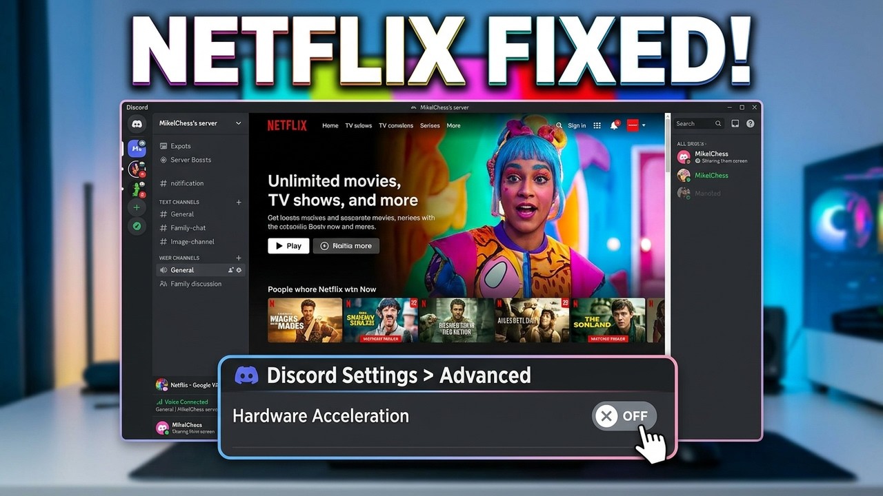 Как исправить черный экран при трансляции Netflix в Discord (Быстрое руководство)