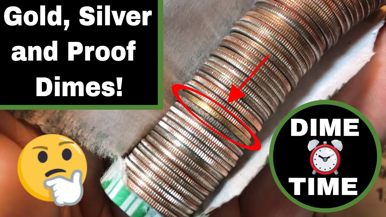 Coin Roll Hunting - Dime Time - A Gold Dime, Silver Dimes and More!