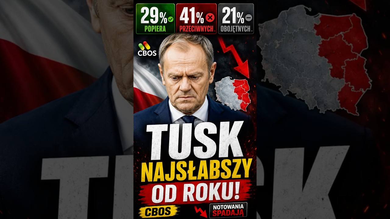 Tusk at his weakest in a year! CBOS poll shocks #shorts #nawrocki #tusk #poland #politics