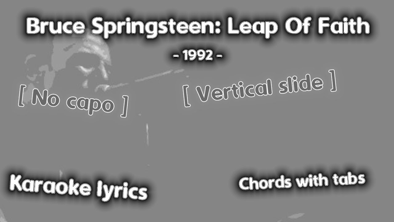 Bruce Springsteen: Leap Of Faith: Vertical Slide