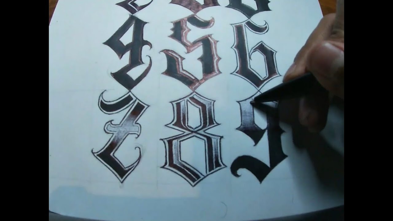COMO HACER DISEÑOS DE NUMEROS TATTOO + TIPS ( HOW TO DRAW NUMBER TATTOO)