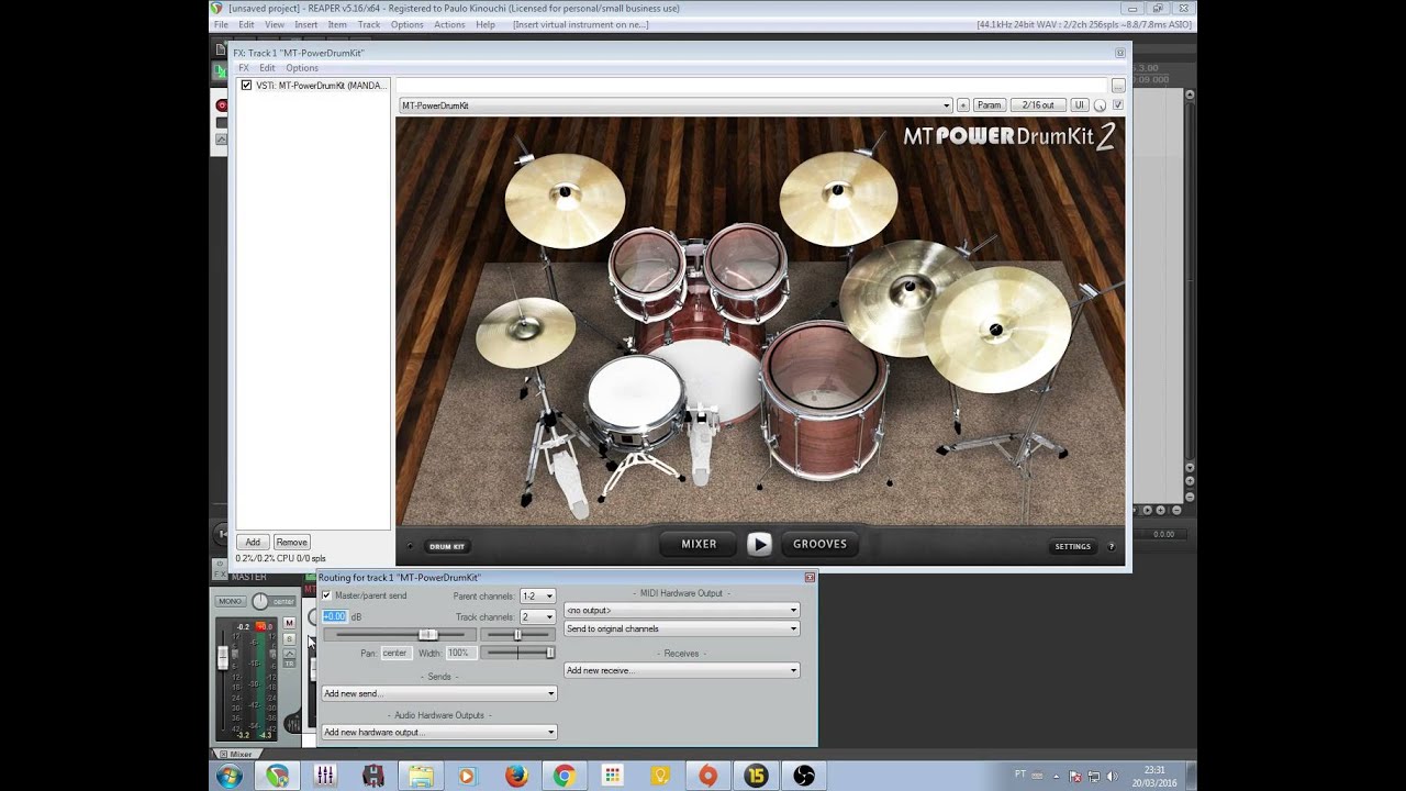 Tutorial para uso de trilhas de instrumento virtual no Reaper