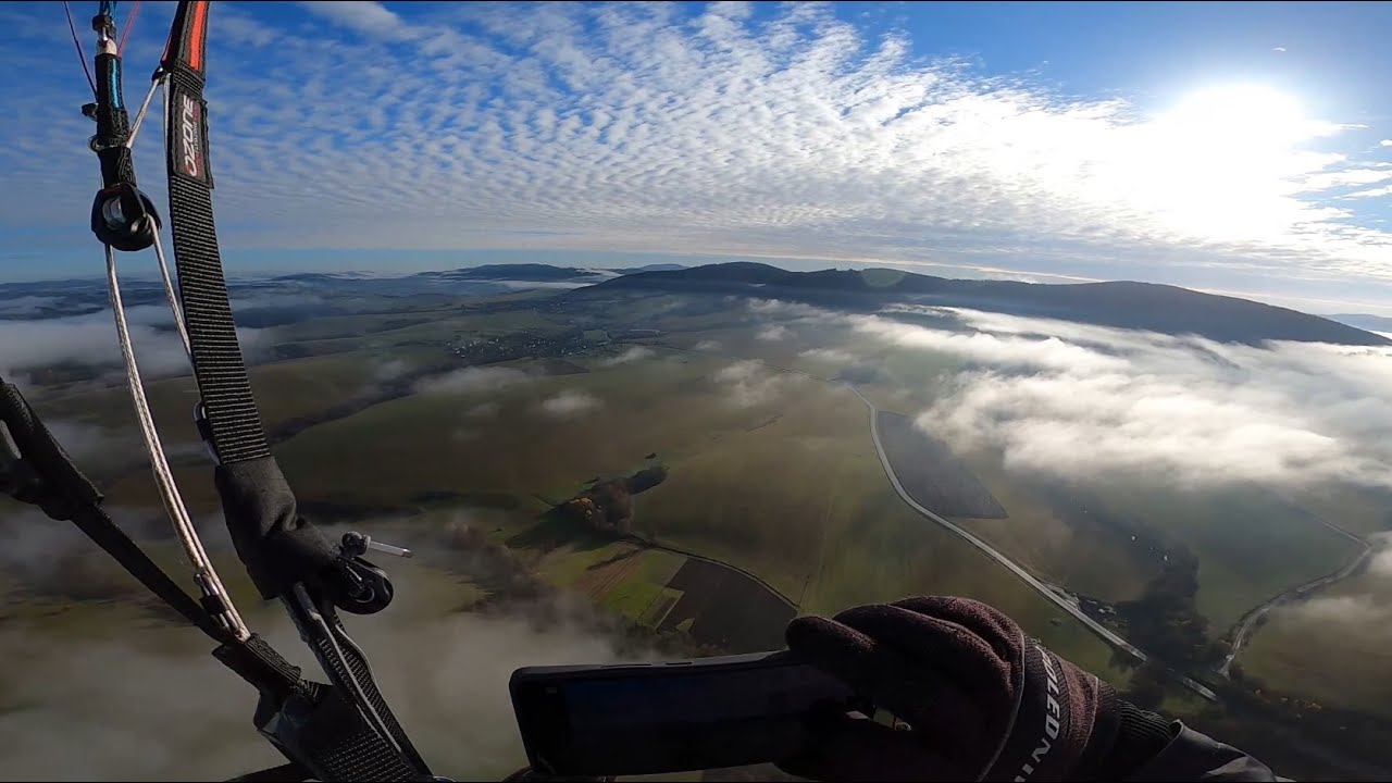 Amazing powered paragliding flight