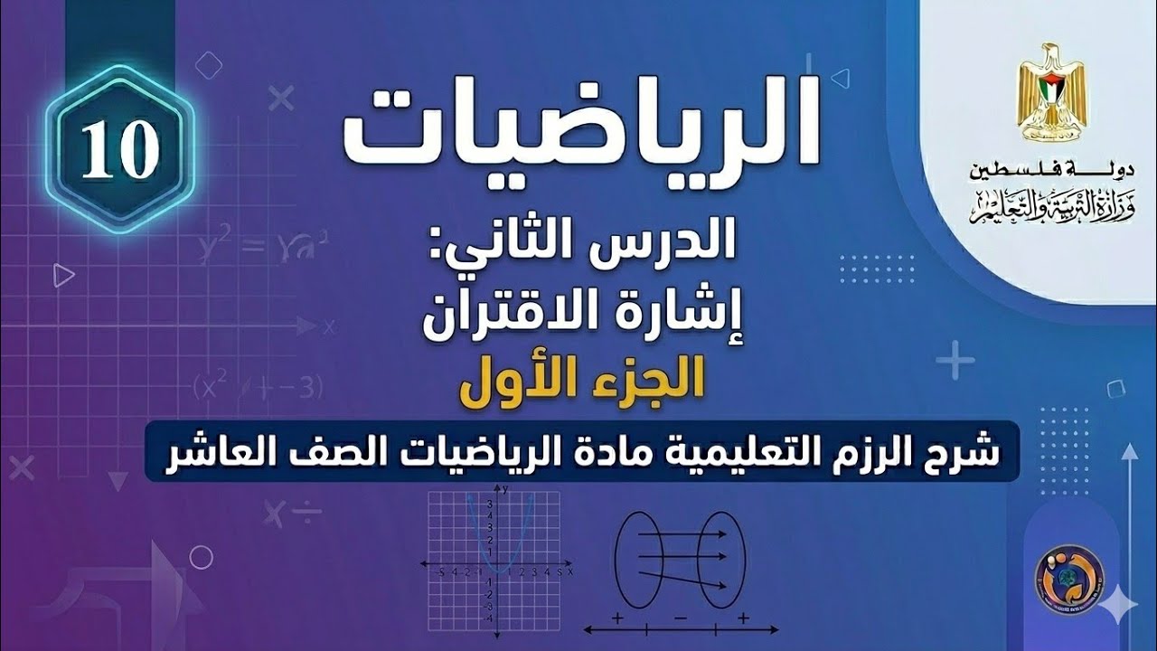 رياضيات الصف العاشر | الرزم التعليمية – الدرس الثالث: إشارة الاقتران (١)