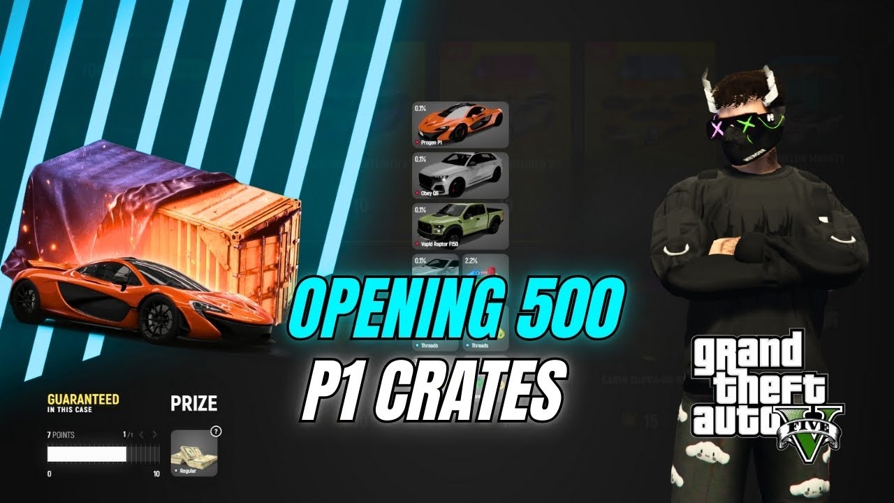 😱 500 P1 Crates OPENING → Got 2 Cars! | Grand RP | BAT V GAMERz