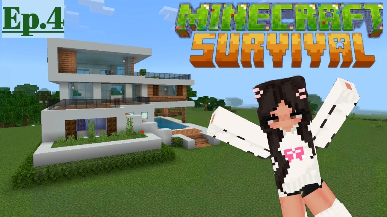Finally I Made My First Modular House | Minecraft Survival Series Ep.4