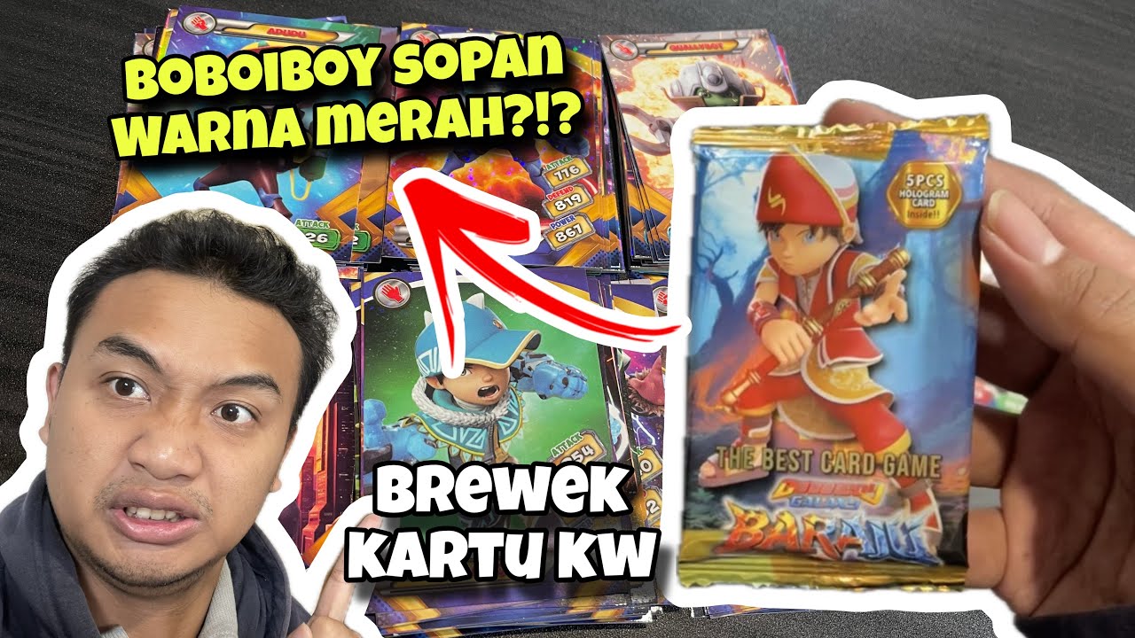 BOBOIBOY SOPAN MERAH?!? brewek kartu Boboiboy KW
