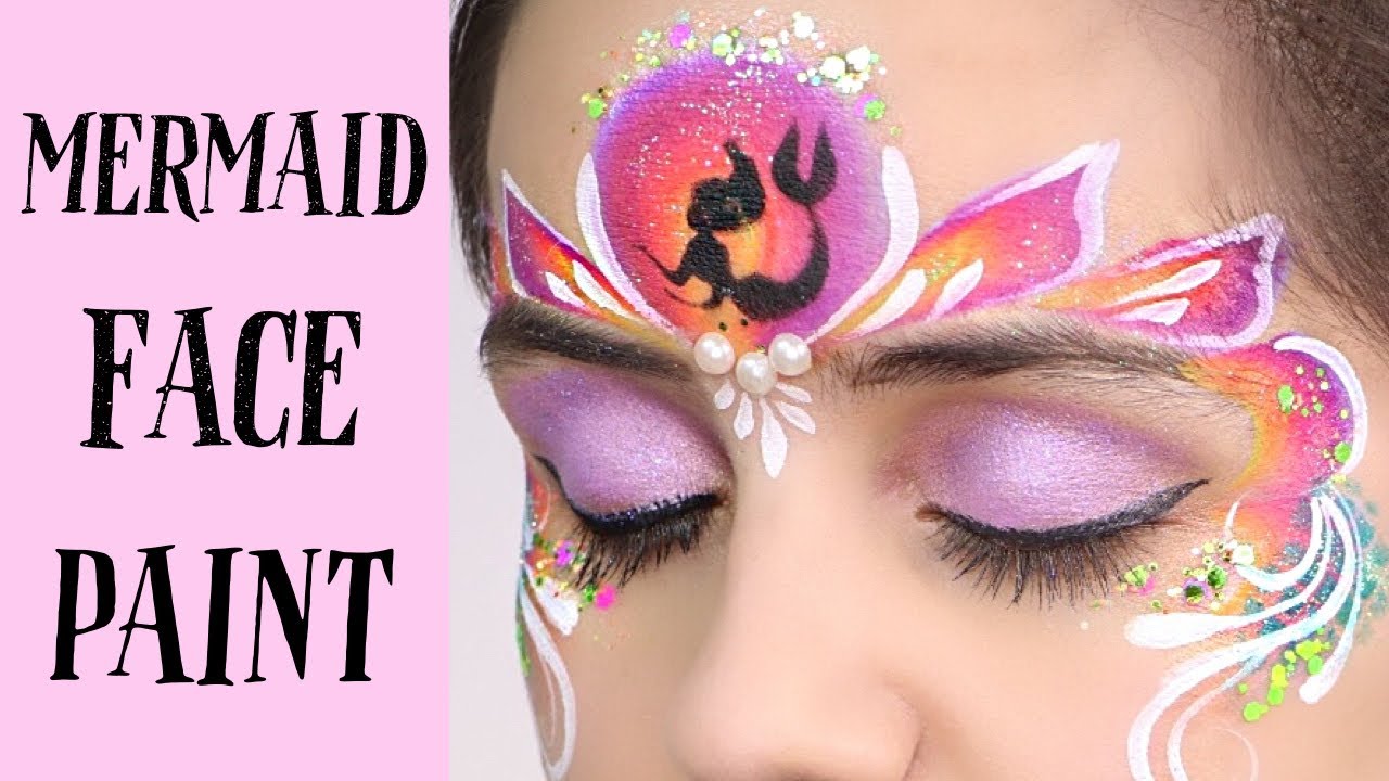 Mermaid Princess One Stroke Face Paint Tutorial