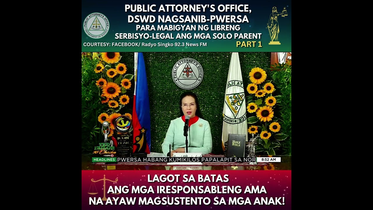 PART 1 MGA IRESPONSABLENG AMA NA AYAW MAGSUSTENTO SA MGA ANAK, LAGOT KAYO!