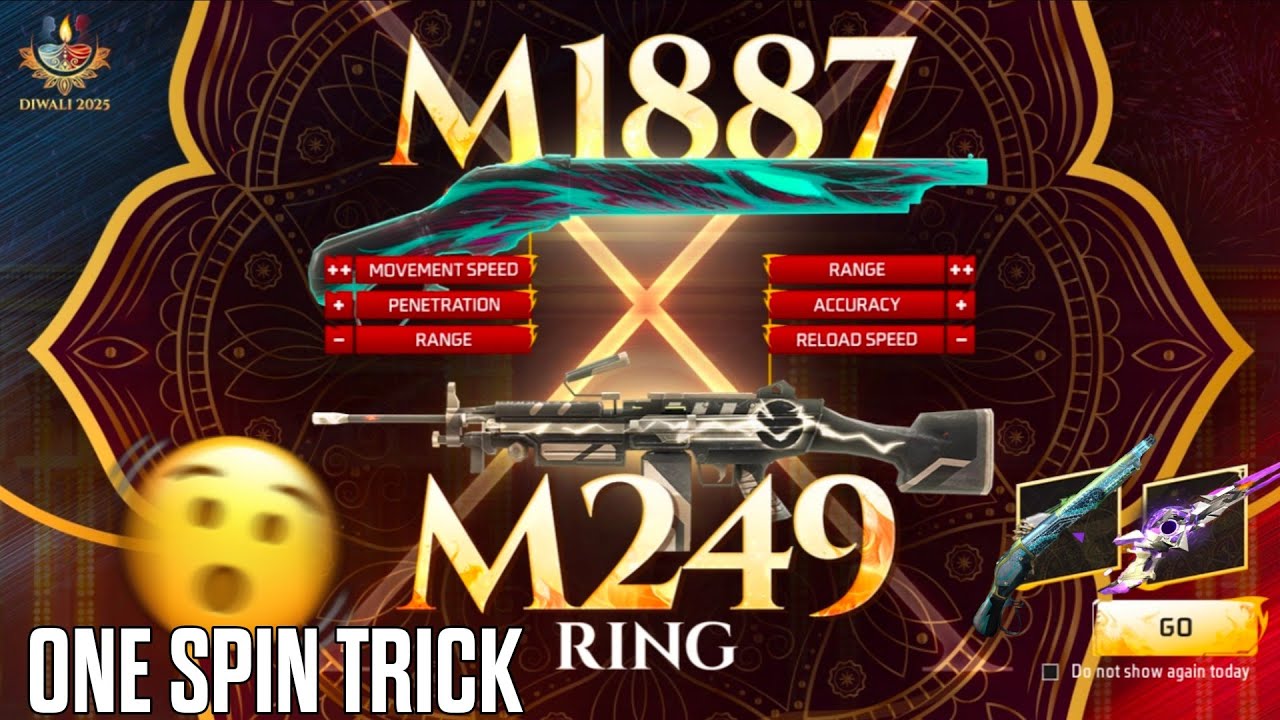 ⚡M1887 X M249 RING EVENT | FREE FIRE | NEW EVENT | SHAHID GAMING 