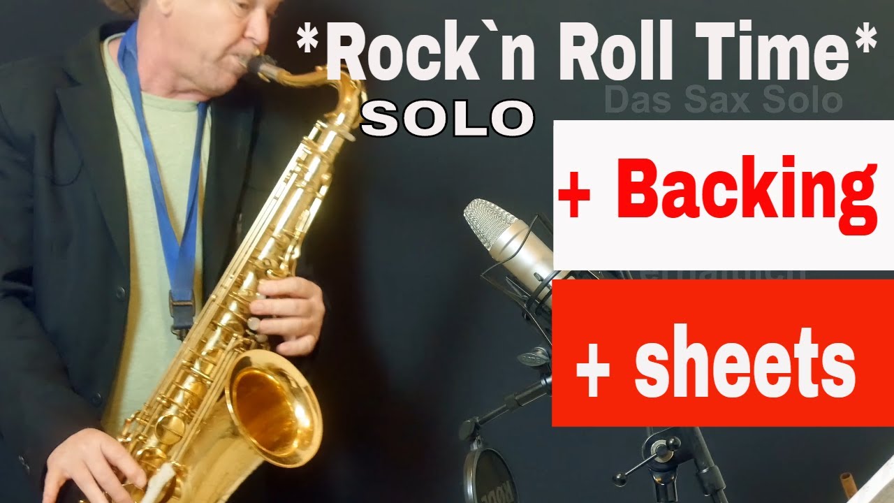 Rockn´Roll Medley Nr 3 Saxophon Solo  Backingtrack  Sheet Music Partitura