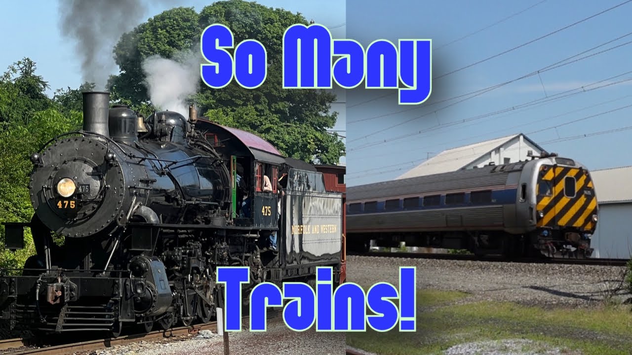 Strasburg Railroad, Leaman Junction - Amtrak, Strasburg 90 & 475, CRAZY train Action!