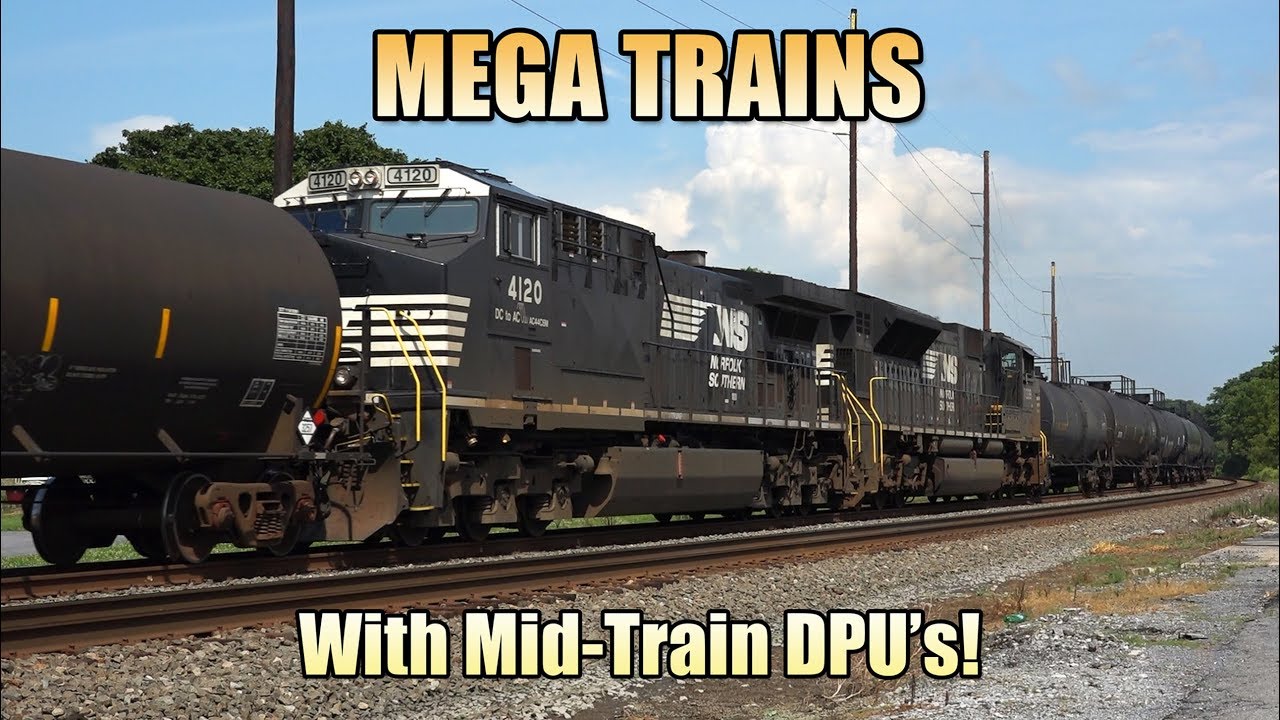 MEGA Trains with DPU's - Count Those Cars!!!