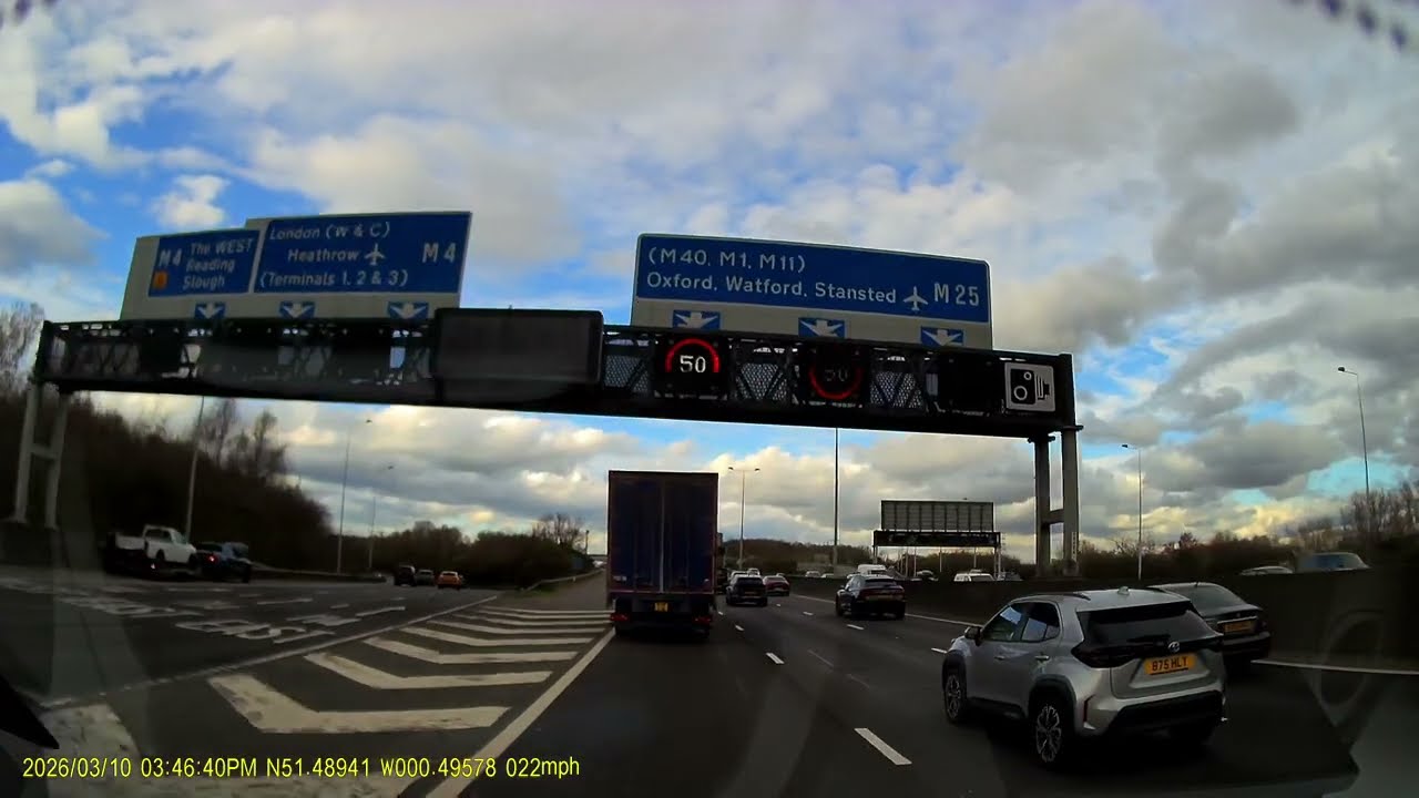 UK Motorway Drive | Brighton to Northamptonshire via M25, M11 & M1 | Dashcam POV