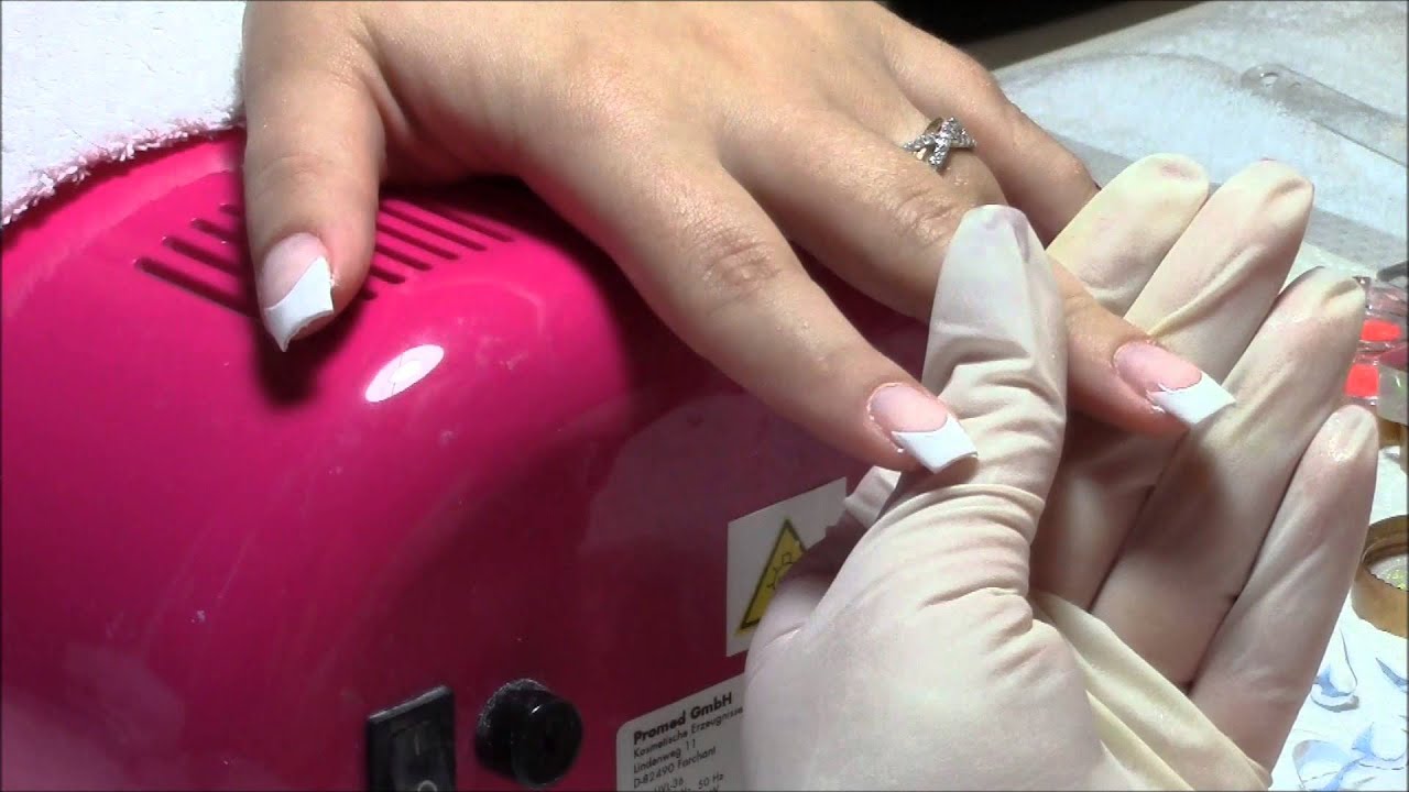 Naturnagelverst&auml;rkung mit buntem Glitzer Farbverlauf