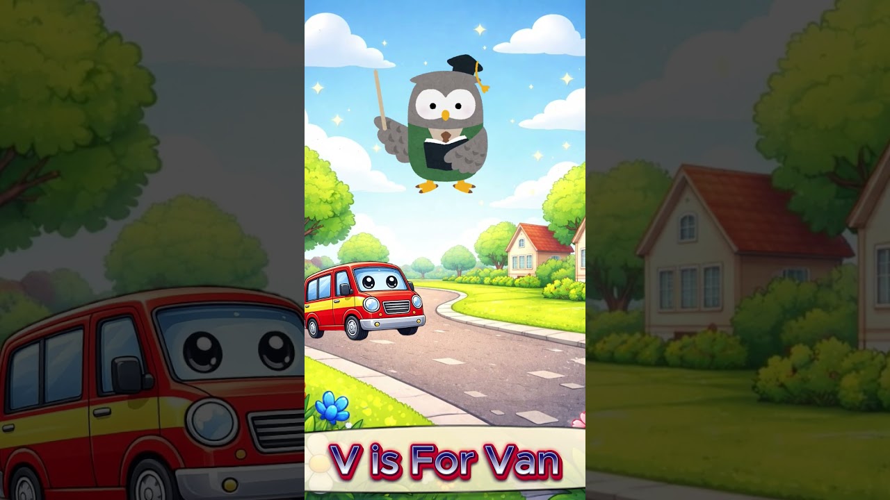V is for Van 🚐 | Learn ABC | Kids Alphabet